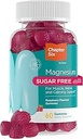 Zahler Magnezyum Gummies - Sugar Free Citrate Gummies for Muscle, Nerve and Calm Support - Relaxing Non GMO Gluten Free Chewable Raspberry Flavored Magnezyum Chews for Yetişkinler (60 Count)