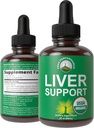 USDA Organik Liver Cleanse Detox & Tamir. 6-in-1 Sıvı Ölçeği Organik Süt Butle, Artikokeksiyonu ve daha fazlası. Zero Sugar, Liver Health Support Tincture Supplement Alternative To Capsules