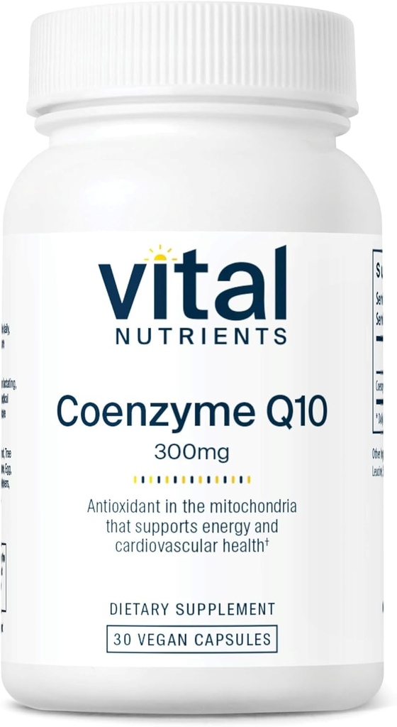 Vital Nutrients CoQ10 300 mg | Vegan Supplement | CoEnzyme Q10 to Support Heart Health and Energy Levels* | Gluten, Süt ve Soy Free | Non-GMO | 30 Capsules