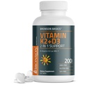 Bronson Βιταμίνη K2 D3 (MK7) Συμπλήρωμα Μη- ΓΤΟ Φόρμουλα Βιταμίνη D3 5000IU (125 mcg) & 90 mcg K2 MK-7, Εύκολο στην κατάποση D & K Complex, 200 δισκία