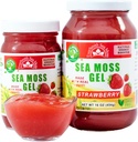 Wildcrafted Irish Sea Moss Gel | ABD'de Yapılan | Vitaminler ve Mineraller | Deniz Moss Gel Raw | Beslenme Supplement | Strawberry (16 oz)