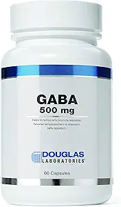 Douglas Laboratories GABA 500 mg. | Amino Acid Support for Brain Neurotransmitters, Sleep Cycles, and Body Temperature | 60 Capsules