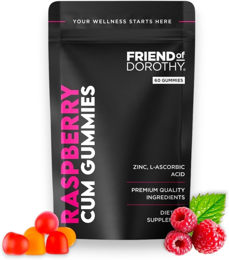 Raspberry C*M Gummies – Improves Sperm Volume and Load – Semen Volume Supplement – 60 Capsules