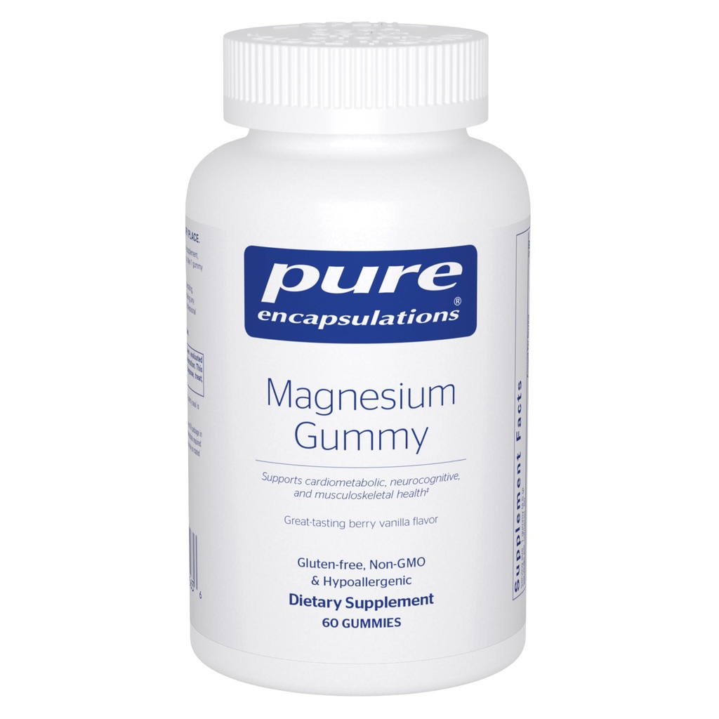Pure Encapsulations Magnezyum Gummy - Magnezyum Citrate - Supports Heart Health & Relaxation* - Çocuklar ve Yetişkinler için - Vegan & <0.5g Sugar per Gummy - 60 Gummies