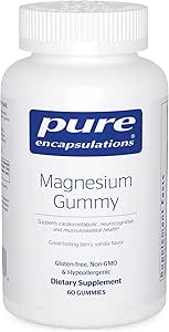 Pure Encapsulations Magnezyum Gummy - Magnezyum Citrate - Supports Heart Health & Relaxation* - Çocuklar ve Yetişkinler için - Vegan & <0.5g Sugar per Gummy - 60 Gummies
