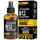 B12 Vitamini 5000 mcg - Vegan Mecobalamin Sıvı B12 Boost Energy, Mood & Brain Health - Gluten-Free, Non-GMO B12 Sprey for Men & Women - Easy Dosage (5000 mcg in 10 Mixs)