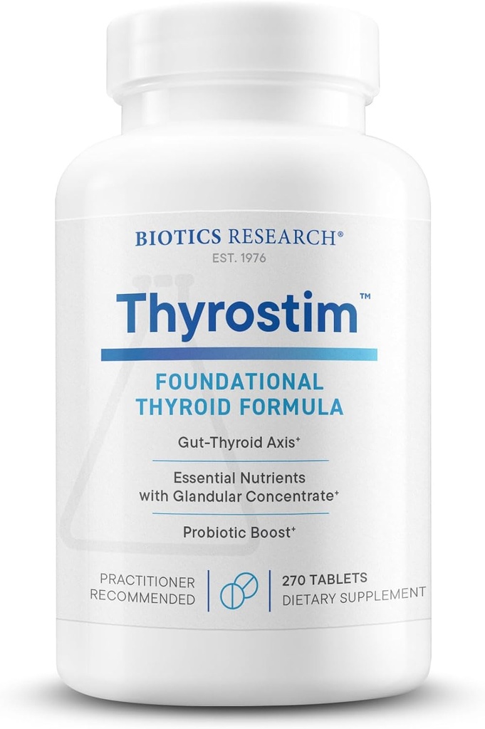 Biotics Research ThyrostimTM– Endocrine & Thyroid Υποστήριξη για γυναίκες & άνδρες–Συμπλήρωμα Ισορροπία Θυρεοειδούς Ορμόνες, Υποστηρίζει Θυρεοειδή Γήρανση, Ενισχύει Μεταβολισμό, Βοήθεια Διέγερση & Νευρικό Σύστημα–270 Δισκία
