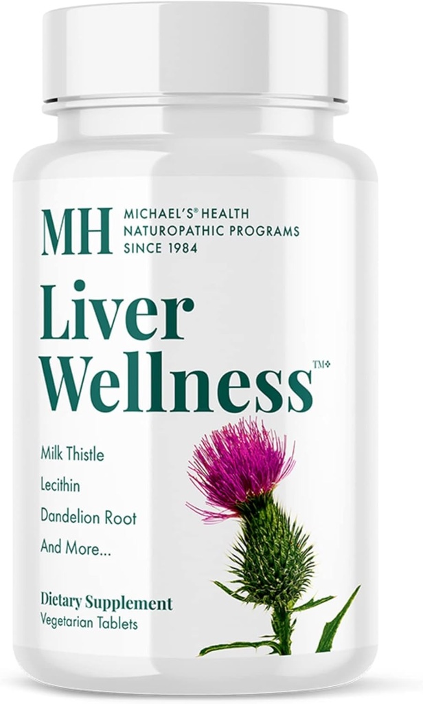 MICHAEL'S Health Naturopathic Programs Liver Wellness - 90 Vejetaryen Tabletler - Liver Support için Contains Nutrients - Kosher - 30 Hizmet
