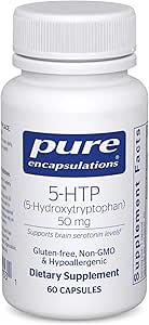 Pure Encapsulations 5-HTP 50 mg | 5Hydroxytryptophan Supplement for Brain, Sleep, Eating behavior, and Serotonin Support* | 60 Capsules