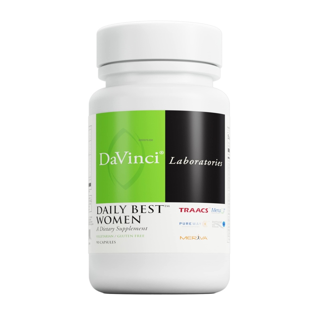 DAVINCI Laboratuvarları - Günlük En İyi Kadın - Vitamin B6, B12 Vitamin C, Vitamin K2 ve Daha Fazla - Vejetaryen, Gluten-Free - 90 Capsules