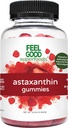 Feel Good Superfoods Astaxanthin Supplements, 6 mg Antioxy Gummies for Skin and Eye Health, Berry Flavor, Vegan, Non-GMO, 60 Count