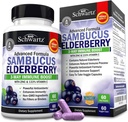 BioSchwartz Κάψουλες Elderberry 60 Count + Probiotic 40 Billion CFU 60 Count Bundle
