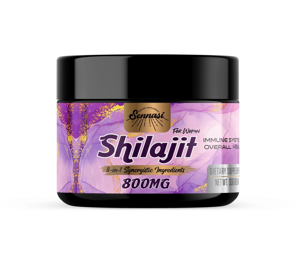 800Mg Shilajit Pure Himalayan Organik, Shilajit en fazla Potency Gold Grade, Shilajit Supplement with 8in-1 Natural Blend & 85+ Trace Minerals for Women, Energy & Immunity,30 Grams