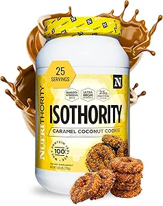 Nutrithority Isothority Whey Protein Isolate, Churro, 2 lb - Ultra Absorbable Branched Chain Amino Acids (BCAA) Toz 25g proteini, Low Carb - Build Muscle & Accelerate Recovery