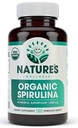 USDA Organik Spirulina Tabletleri - Non-GMO Green Superfood Supplement: 3000 mg of Fresh Blue Green Algae, Vegan, Gluten Free, Sustainable Grown, Pesticides Free and Non-Irradiated, 500 mg per Tablet, 180'