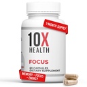 10X Sağlık Odaklı Rhodiola Rosea - Memory ve Focus için Beyin Supplementleri - 60 Capsules Focus Supplement, Ginkgo Biloba, Huperzine A - Ginkgo Biloba Capsules