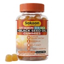 Sakoon beslenme 5000 IU Vitamin D3 K2 Vitamini Kemik, Diş, Kas ve Immune Defense Support, Non-GMO ve Gluten Free, 60 Gummy Chewables