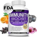 Immunity Boost Immune Support Supplement[değiştir | kaynağı değiştir] 1650 mg 10 in 1 Mix with Elderberry, C, çinko, Echinacea & Probiyotiks for Immune System Defense, Support Health Respiratory System, 60 Capsules