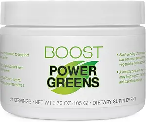 BODi Power Greens Boost - για γυναίκες & άνδρες - συμπλήρωμα τροφίμων με φυτοθρεπτικά συστατικά από το σπανάκι, Chlorella, αγγούρι, Kale, σέλινο & Μάτσα - Χωρίς τεχνητά χρώματα ή γεύσεις, 21 υπηρεσίες