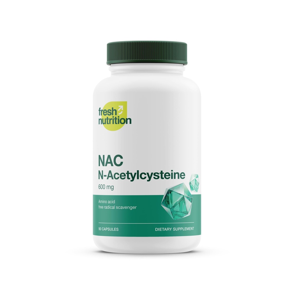 NAC Supplement - N Acetyl Cysteine - Yüksek Dosage 600 mg - Amino asitler - Vegan Dostu - Pure NAC Toz - 90 Capsules