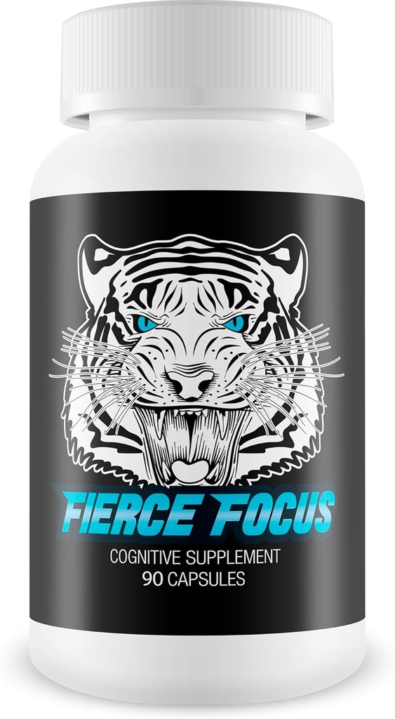 Fierce Focus- Natural Brain Function Support - Memory, Focus & Clarity Formula - Optimal Performans Natural Nootropic and Cognitive Support Supplement - DMAE- 30 Capsules