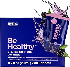 BeMe Liquid Probiyotiks for Digestive Health, 3-in-1 Post, Pre and Probiyotiks Supplement for Gut Health - 2X Faster Abxia with Inulin, B. lactis, Totipro to provide Bloating Relief for Women