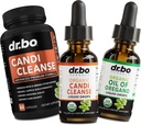 Candi Cleanse & Oregano Oil Drops - Oregano Drops Liquid & Black Walnut Wormwood - Ekstra Güçlü Overgrowth Balance Complex, Natural Oral Gut Cleanser Detox Health Supplements Capsules