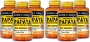 MASON NATURAL Papaya Digestive Enzyme Complex - Healthy Digestive Function, Promotes Nutrient Absorption, Peach Flavor, 100 Chewables (Pack of 6)