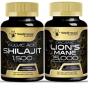 WELNESS LABSRX Lions Mane Συμπληρώματα κάψουλες - 120 Count - συμπλήρωμα μανιταριών, Συμπληρώματα εγκεφάλου για τη μνήμη και εστίαση 