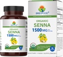 Brieofood Organic Senna 1500 mg, 45 Hizmet, Vegetarian, Gluten Free, 90 Vegetarian Tablets
