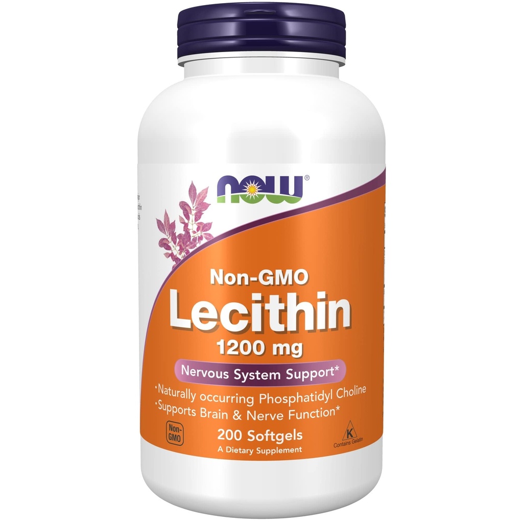 Şimdi Gıdalar Tamamlar, Lecithin 1200 mg doğal olarak gerçekleşen Phosphatidyl Choline, 200 Softgels