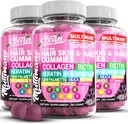 Multimane Collagen Gummies with Biotin Keratin Hyaluronic Acid Bamboo Vitamin A C Vitamin D Vitamini E Folate Saw Palmetto Silica B3 Vitaminleri Saç Ciltleri ve Nails Gummies by Clean Nutra