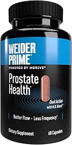 Weider Prime Prostate Υγεία για τους άνδρες, διπλή δράση με N.O. Boost, προωθεί τη ροή και κανονική συχνότητα, 60 κάψουλες Veggie