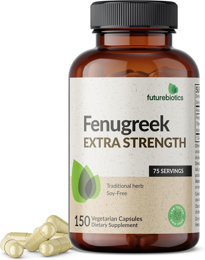 Futurebiotics Fenugreek Extra Strength Supports Γενικά Καλή υγεία & ευεξία, Μη ΓΤΟ, 150 κάψουλες χορτοφάγων