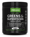 PE Science Greens Toz Superfood with Natural Chlorophyll, Reishi & Turkey Tail Mushroom Tozs, Freeze-Dried Kale, Spinach, Broccoli Sprouts, Original Flavor, 30 Hizmet