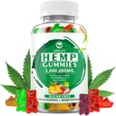 Yüksek Potency Pure Hemp Oil Extract, 3000000mg Ekstra Güçlü Hemp Supplements, 100 Natural Hemp Gummy for Peace and Relaxation, Non-GMO, Sugar Free, 60 Count