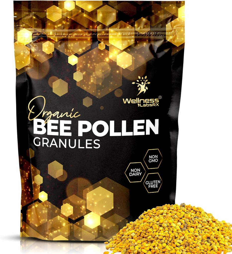 Bee Pollen Granules Third-Party Test Edildi, 1 Lbs. - Bee Pollen for Women, Keto-Friendly Super Food Supplement Packed with Proteins, Vitamins & Minerals - Immune Support, Energy Boost, Digestive Wellness