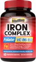 Iron Complex Supplement 60 Capsules & 6 1 Kompleksi Ek 120 Capsules, Non-GMO, Gluten Free