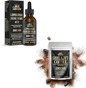 Sıvı Liposomal Fulvic Humic Acid Supplement & 5000MG Shilajit Coffee for Focus, Energy