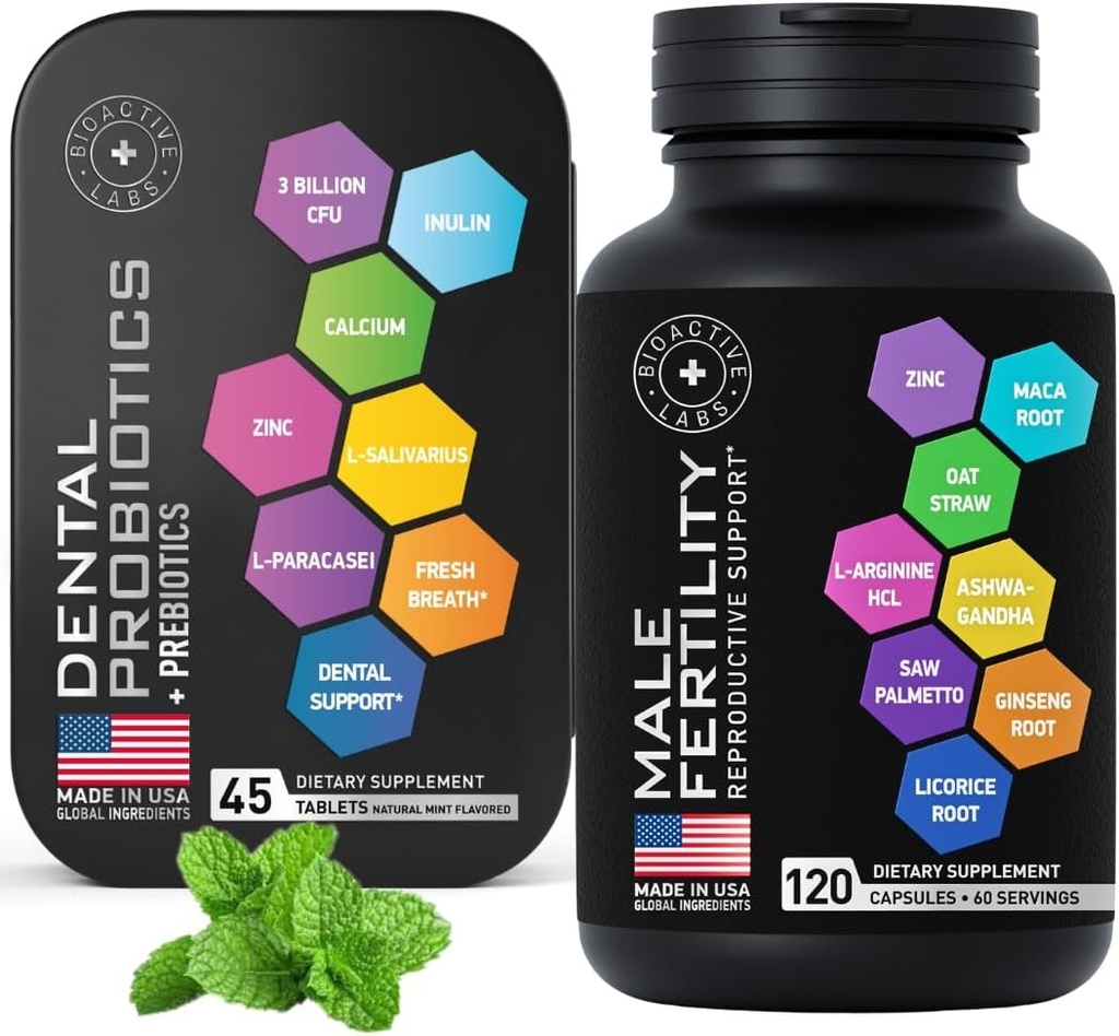 Tins Erkek ve Diş Probiyotikleri için Fertness Supplements for Men and Dental Probiyotiks in Tins Male Sche