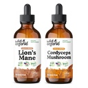 Άγρια & οργανική απόχρωση του λιονταριού 4 fl oz & Cordyceps Βάμμα 4 fl oz
