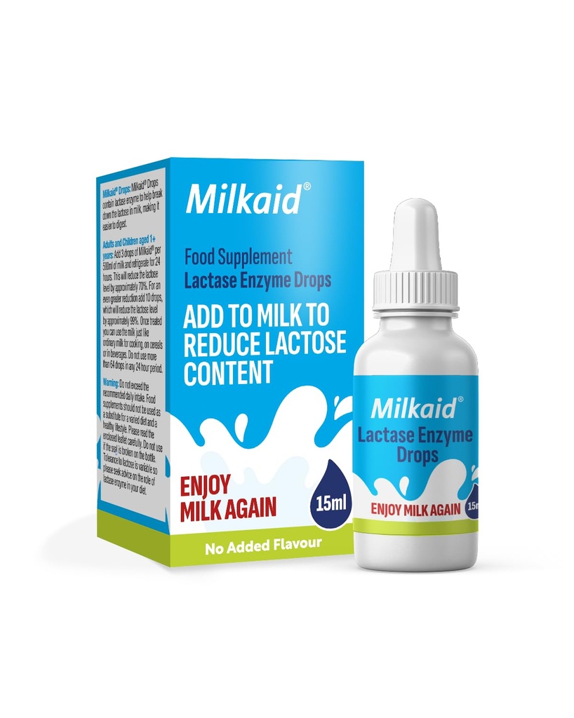Milkaid Lactase Enzyme Drops for Lactose Invorance 