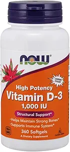 D-3 1000 IU (High Potency) - 360 Softgels artık