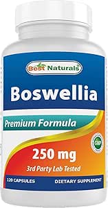 En İyi Doğallar Boswellia Serrata Ortak Sağlık 250 mg 120 Capsules - 65 Boswellic Asit (120 Kont) Standartlaştırılmış