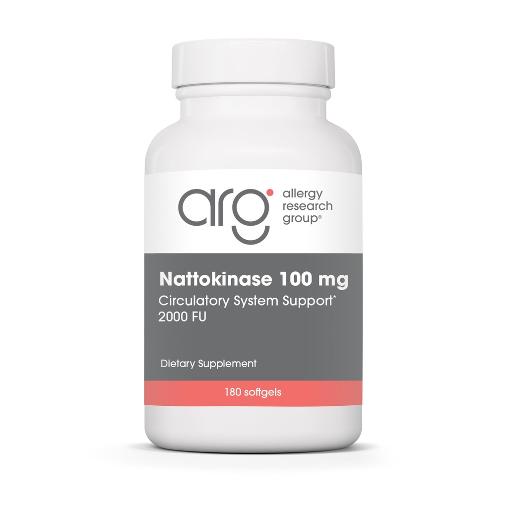 Ομάδα Έρευνας Αλλεργίας Nattokinase 2000 FU / 100mg - Συμπλήρωμα Nattokinase για γυναίκες και άνδρες, Φυσικό Ένζυμο Υποστήριξη για την Καρδιά και την Υγεία του Αίματος - 180 Softgels