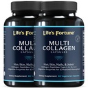Multi Collagen, Tipleri I, II, III, V & X Hydrolyzed Protein Capsules – Grass-Fed, Blend with Digestive Enzyme - For Skin, Hair, Nails, Commons & Gut Health, Unflavored (60 Kont)
