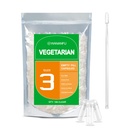 wananfu Size 3 Empty Capsules Vegetarian (100 Count) Bundle with 2 Micro Lab Spoons, Clear Fillable Veggie Pill Capsules Size 3 for Making Your Own Supplements