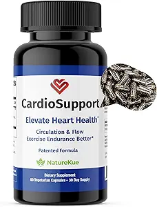 NatureKue Cardio Support | Heart Health Supplements | Gelişmiş Egzersiz Endurance | Astragalus Extract | Herbal Supplements | 60 Vegetarian Capsules | 30-Day Supply