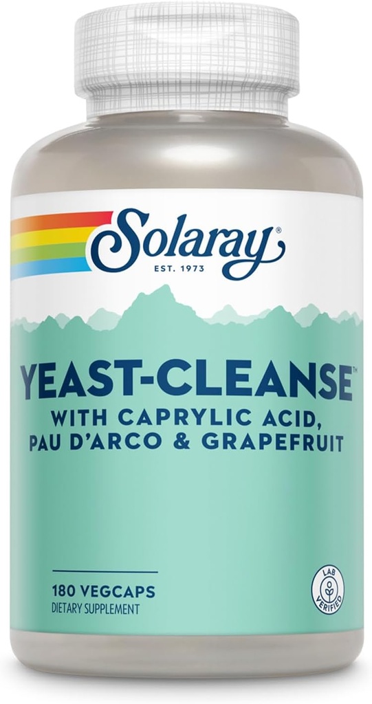 Solaray Yeast-Cleanse - 180 Vegetarian Capsules