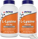 Şimdi L-Lysine 500 mg, 360 Vegetarian Capsules (Pack of 2)